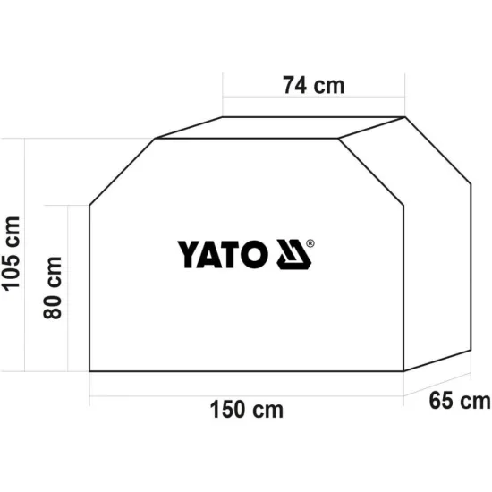 Покривало за барбекю YATO 150 × 65 × 105 cm