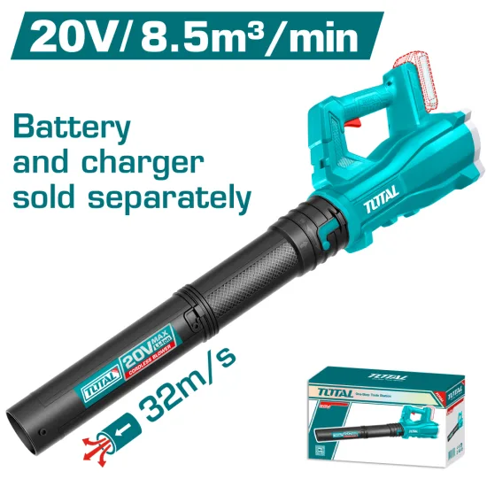 Акумулаторен издухвател TOTAL 20 V с дебит 8.5 m³/min без батерия