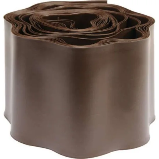 Кафяв градински бордюр FLO 10 cm × 9 m