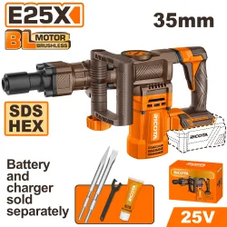 Акумулаторен къртач RICOTA SDS HEX 16 J 25 V без батерия
