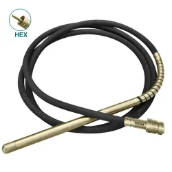 Виброигла с гъвкав вал TOTAL HEX Ø 38 mm 6 m