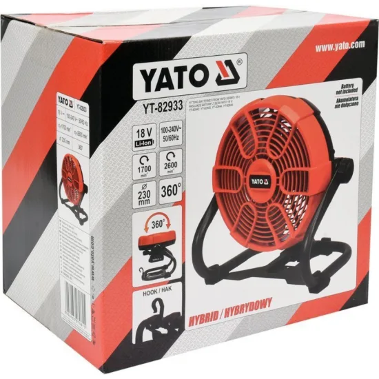 Индустриален вентилатор със стойка YATO 18 V /220 V