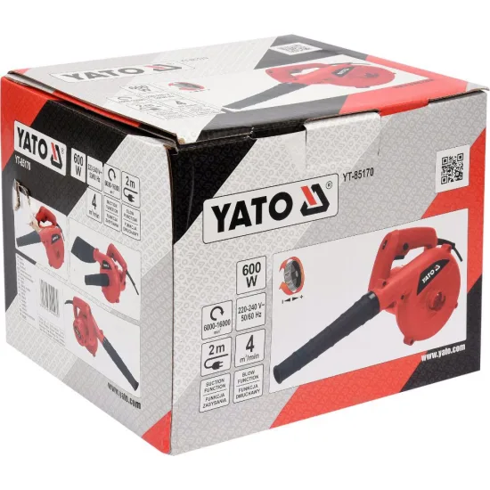Електрически издухвател - прахосмукачка YATO 85170 600 W