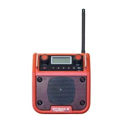 Радио MBOX2 червено FM RDS Aux-in