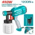 Електрически пистолет за боядисване TOTAL Industrial 450 W 0.38 L/min
