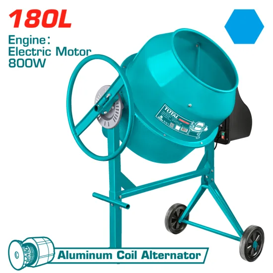 Електрическа бетонобъркачка TOTAL 800 W 180 L