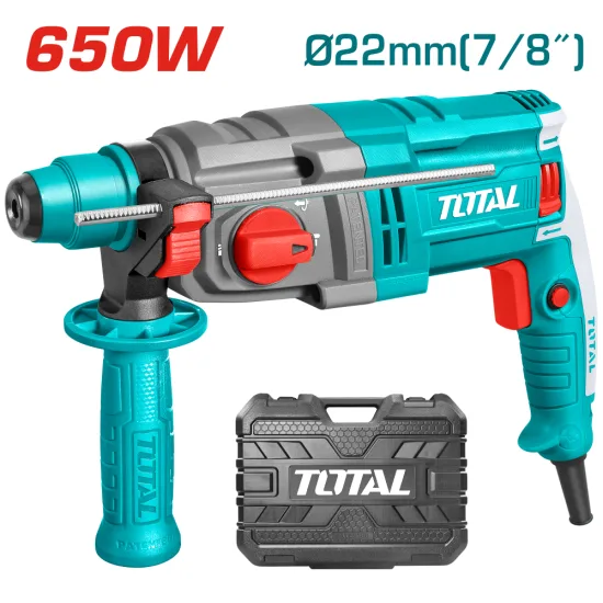 Електрически перфоратор TOTAL куфар SDS+ 650 W