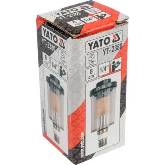 Пневматичен филтър YATO 1/4 инча 14 bar 8 cm³