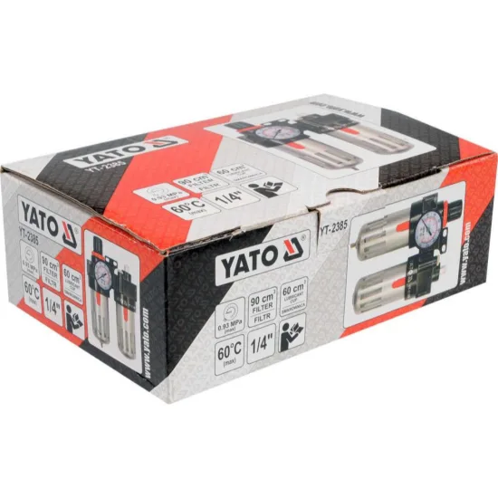 Пневмогрупа YATO 1/4 инча 9.3 bar 90 cm³ Пневмогрупа YATO 1/4 инча 9.3 bar 90 cm³