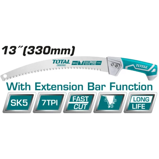 Градински трион TOTAL Industrial 7TPI 330 mm