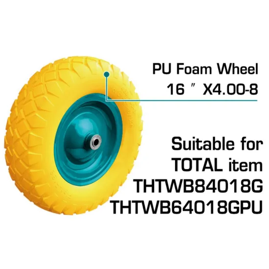 Колело за ръчна количка TOTAL Industrial PU 150 kg Ф 400 mm