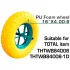 Колело за ръчна количка TOTAL Industrial PU 130 kg Ф 400 mm