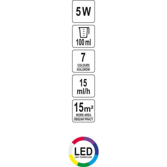 Арома дифузер LUND PP 5 W 100 ml USB