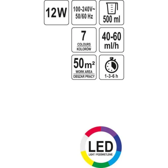Арома дифузер LUND DARK WOOD 12 W 500 ml