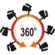 Газова горелка с пиезо запалване VOREL 360 ° без газов патрон
