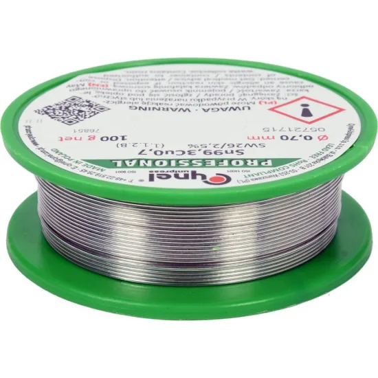 Припой с флюс SN99.3CU0.7 CYNEL 100 g Ø 0.7 mm