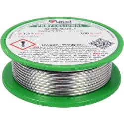 Припой с флюс SN99.3CU0.7 CYNEL 100 g Ø 1.5 mm