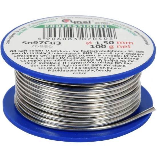 Припой мек калаено-меден SN97CU3 CYNEL 100 g Ø 1.5 mm