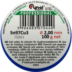 Припой мек калаено-меден SN97CU3 CYNEL 100 g Ø 2.0 mm