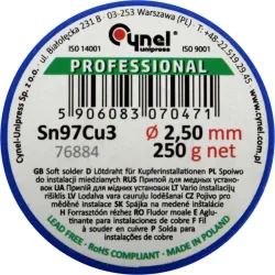 Припой мек калаено-меден SN97CU3 CYNEL 250 g Ø 2.5 mm
