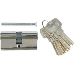 Патрон за врата 62 mm хром 6 ключа 31/31 mm Патрон за врата 62 mm хром 6 ключа 31/31 mm