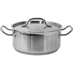 Ниска тенджера с капак неръждаема стомана YATO 24 × 11 cm 5 L