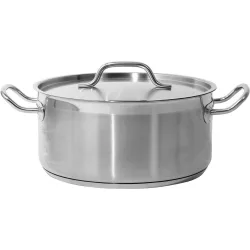 Ниска тенджера с капак неръждаема стомана YATO 28 × 13 cm 8 L