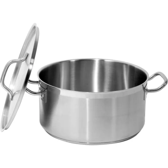 Ниска тенджера с капак неръждаема стомана YATO 32 × 16 cm 12.9 L Ниска тенджера с капак неръждаема стомана YATO 32 × 16 cm 12.9 L