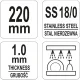 Сладкарска права шпатула YATO 225 mm