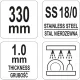 Сладкарска права шпатула YATO 335 mm