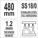 Сладкарска права шпатула YATO 485 mm