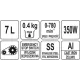 Планетарен миксер с купа YATO 7 L 350 W