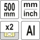 Алуминиева линия с нивелир YATO YT 70713 500 mm