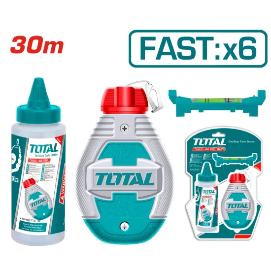 Чертилка зидарска талк и мини нивелир TOTAL INDUSTRIAL 30 m