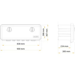 Кутия за инструменти Daken JUST 58 L 900 x 367 x 300 mm