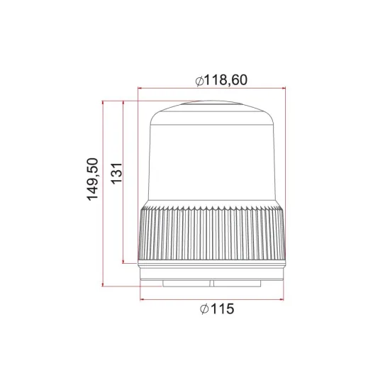 Халогенна аварийна лампа Ayfar 12V с магнит 150 mm
