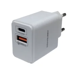 Мрежов адаптер за зареждане 20W с USB-A и USB-C