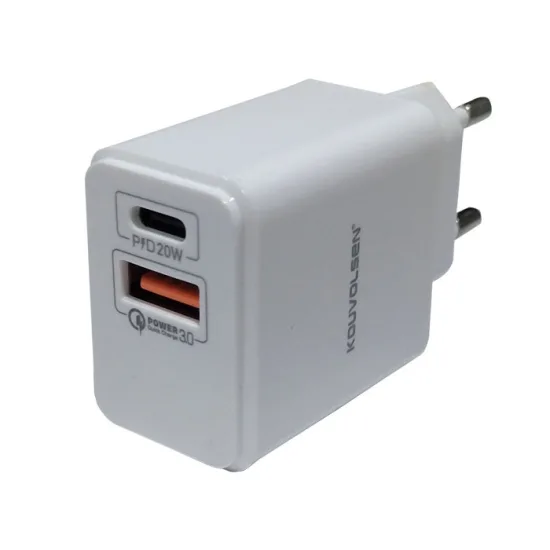Мрежов адаптер за зареждане 20W с USB-A и USB-C