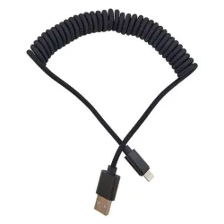 Разтегателен USB кабел с текстилна обшивка до 2A