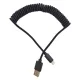Разтегателен USB кабел с текстилна обшивка до 2A