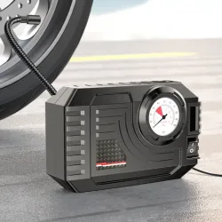 Компактен компресор за гуми 12V с манометър Компактен компресор за гуми 12V с манометър