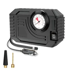 Компактен компресор за гуми 12V с манометър