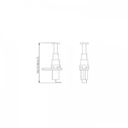 Двупозиционен бутон за аларма 12V 71x34 mm