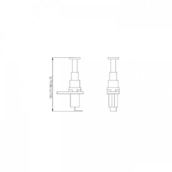 Двупозиционен бутон за аларма 12V 71x34 mm