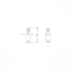 Двупозиционен бутон за аларма 12V 41x32 mm