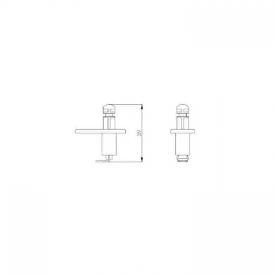 Двупозиционен бутон за аларма 12V 41x32 mm