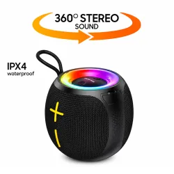 Преносима Bluetooth колонка 12W с RGB Bluetooth 5.3 и IPX4 Преносима Bluetooth колонка 12W с RGB Bluetooth 5.3 и IPX4
