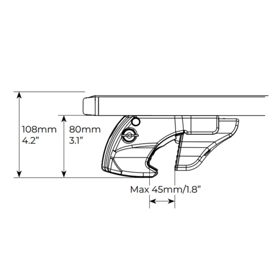 Черни напречни греди Menabo Fender, 120 см