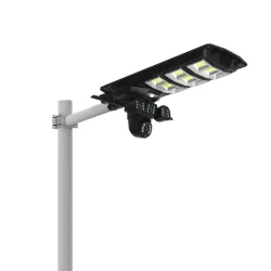 AI Соларна охранителна камера с LED осветление 2 в 1, 4G и Wi-Fi, Ultra HD 4K, 8MP, 4 обектива, 450W + стойка