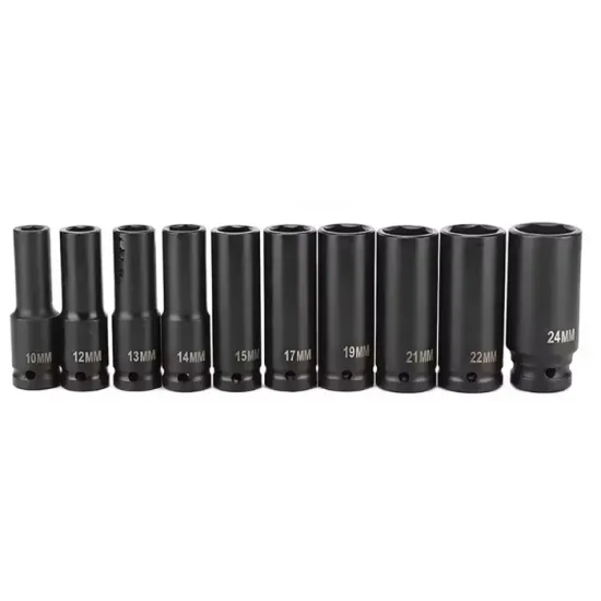 Комплект 10 дълбоки ударни вложки 10–24 mm